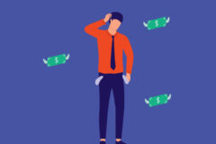 Young Broke Man In Financial Crisis.