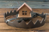 Big trap house! Security and alarm concept. Home protection Big trap house! Security and alarm concept. Home protection